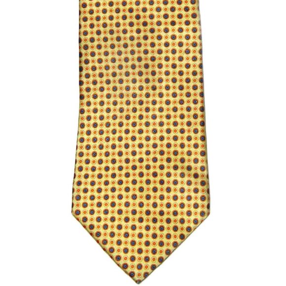 Ermenegildo Zegna Yellow Italian Silk Tie Italy Men's - Picture 1 of 3